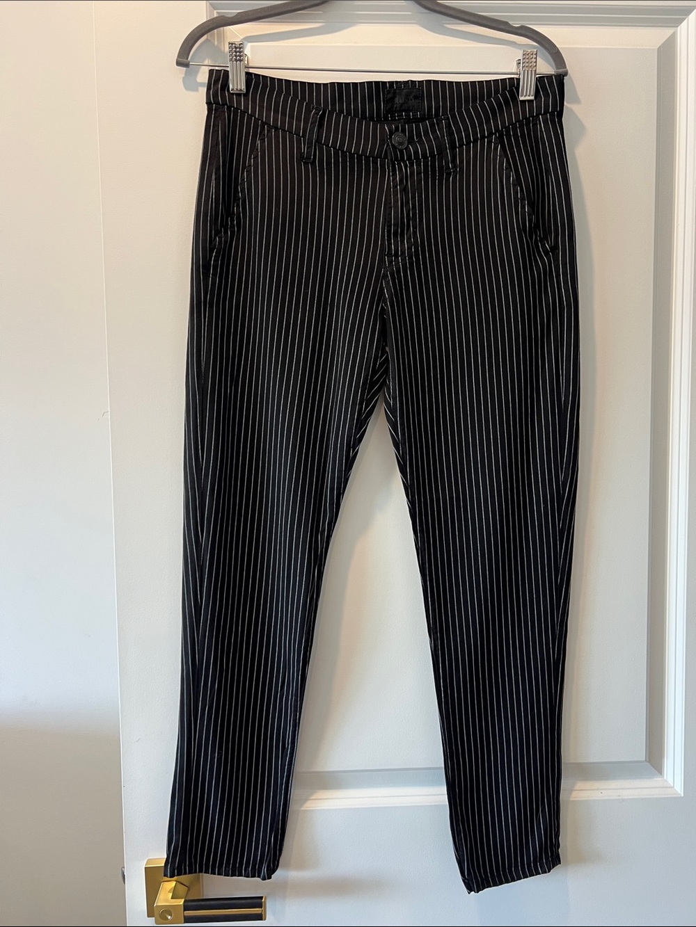Hudson Jeans Black Pinstripe Chinos